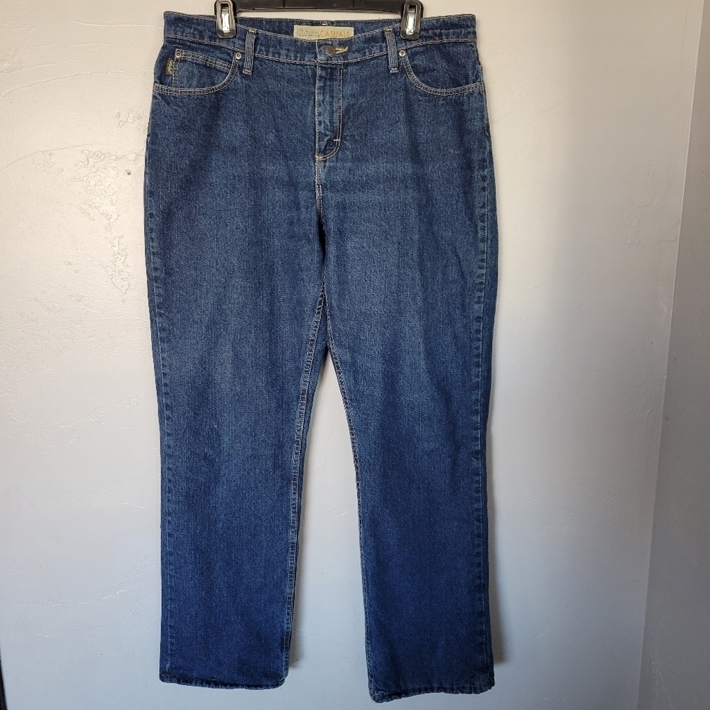 Cabela's Casual 14 Regular Women's Jeans Flannel Lined Denim Curvy Plus Size